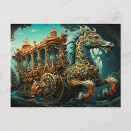 Seepferd Verzierte Beförderung von Reisenden Postkarte