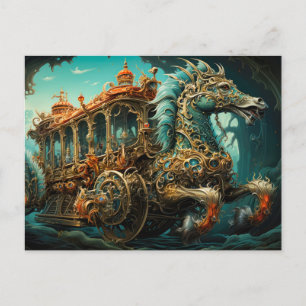 Seepferd Verzierte Beförderung von Reisenden Postkarte