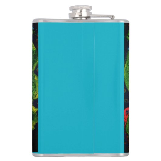 Seepferd Vinyl Wrapped Flask Flachmann (Rückseite)