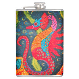 Seepferd Vinyl Wrapped Flask Flachmann