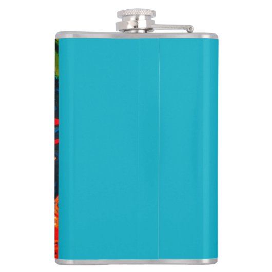 Seepferd Vinyl Wrapped Flask Flachmann (Rückseite)