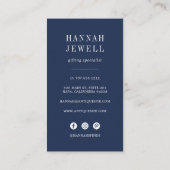 Seepferd Visitenkarte (Rückseite)