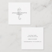 Seepferd-Visitenkarte Quadratische Visitenkarte (Vorne/Hinten)