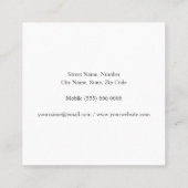 Seepferd-Visitenkarte Quadratische Visitenkarte (Rückseite)