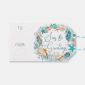 Seepferd VON KÜSTENSEEN UND -GREETINGS Geschenkanhänger (Vorderseite (Horizontal))