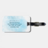 Seepferd Wasserfarbe Gepäckanhänger (Rückseite horizontal)