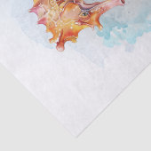 Seepferd Wasserfarbe Seidenpapier (Detail)