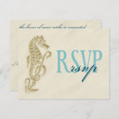 Seepferd Wedding RSVP Card (Vorne/Hinten)