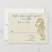 Seepferd Wedding RSVP Card (Rückseite)