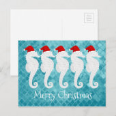 Seepferd-Weihnachten Feiertagspostkarte (Vorne/Hinten)