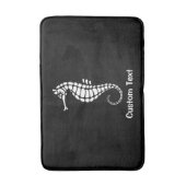 Seepferd White Badematte (Vorderseite Vertikal)