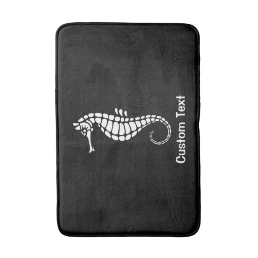 Seepferd White Badematte (Vorderseite Vertikal)