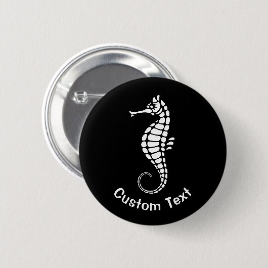 Seepferd White Button (Vorne & Hinten)