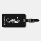 Seepferd White Gepäckanhänger (Vorderseite horizontal)