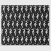 Seepferd White Geschenkpapier (Flach)