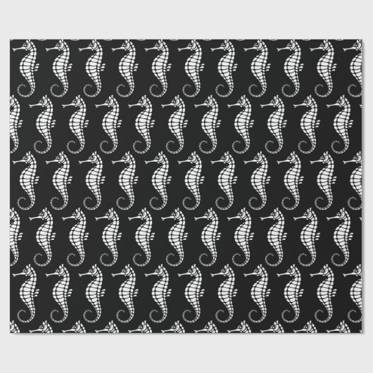 Seepferd White Geschenkpapier (Flach)
