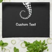 Seepferd White Geschirrtuch (Gefaltet)