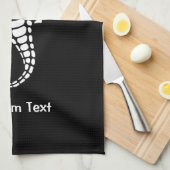 Seepferd White Geschirrtuch (Viertel Falte)