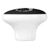 Seepferd White Keramikknauf (Seitenansicht)