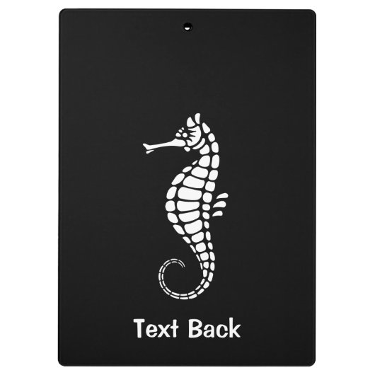 Seepferd White Klemmbrett (Rückseite)