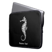 Seepferd White Laptopschutzhülle (Vorderseite Links)