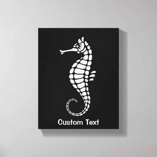 Seepferd White Leinwanddruck (Vorderseite)