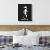 Seepferd White Leinwanddruck (Insitu (Schlafzimmer))