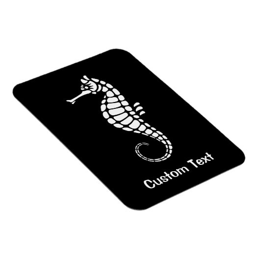 Seepferd White Magnet (Rechte Seite)