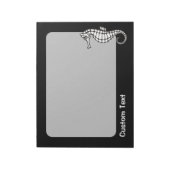 Seepferd White Notizblock (Rotiert)