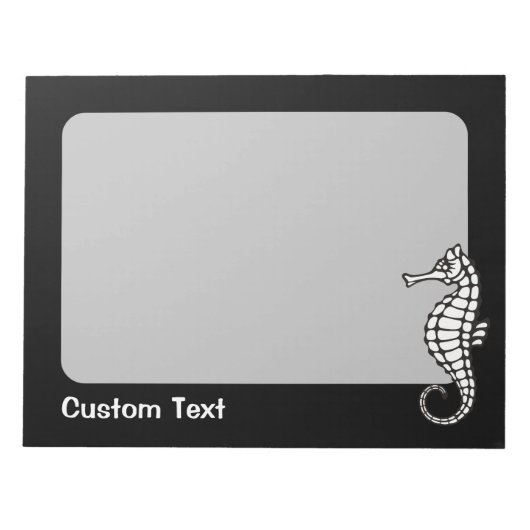 Seepferd White Notizblock (Vorderseite)