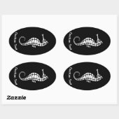 Seepferd White Ovaler Aufkleber (Blatt)