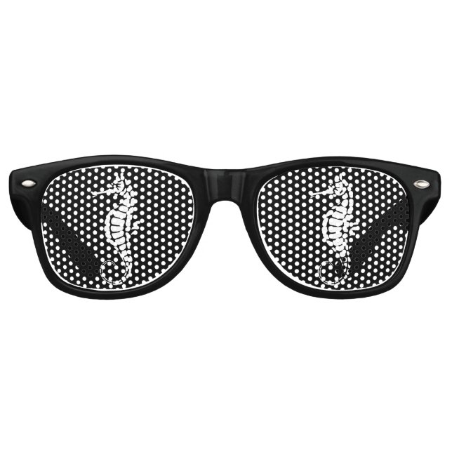 Seepferd White Partybrille (Vorderseite)