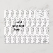 Seepferd White Postkarte (Rückseite)