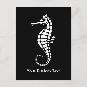 Seepferd White Postkarte