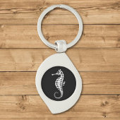 Seepferd White Schlüsselanhänger