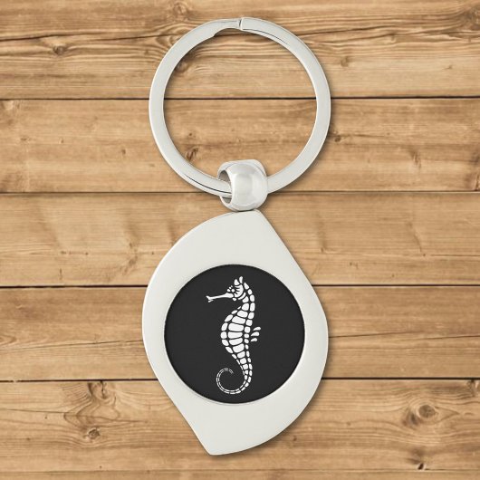 Seepferd White Schlüsselanhänger