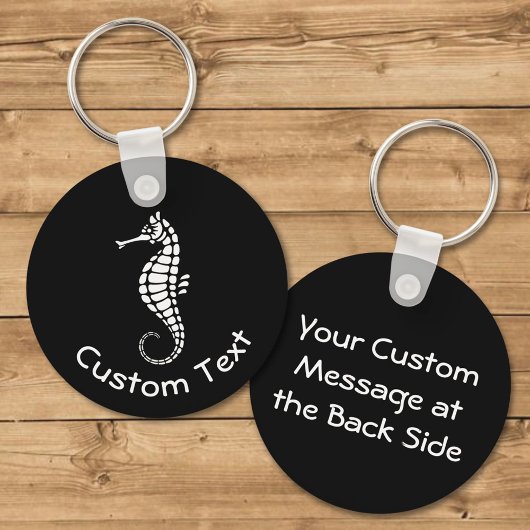 Seepferd White Schlüsselanhänger