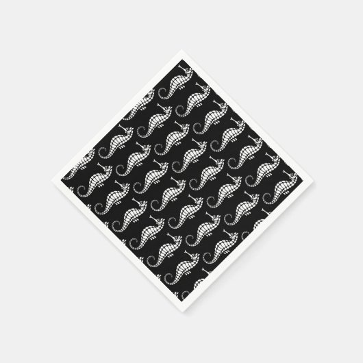 Seepferd White Serviette (Ecke)