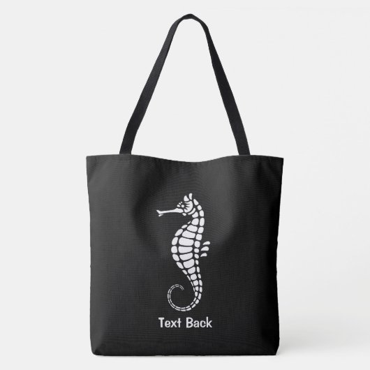 Seepferd White Tasche (Rückseite)