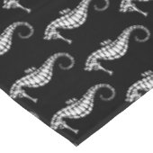 Seepferd White Tischdecke (Schrägansicht)