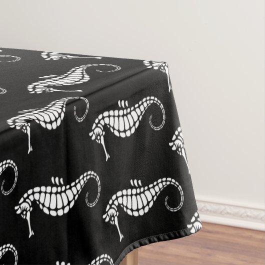 Seepferd White Tischdecke (Beispiel)