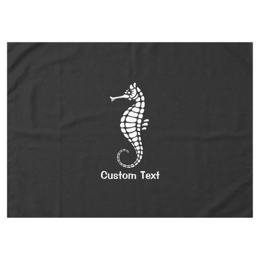 Seepferd White Tischdecke (Vorderseite (Horizontal))