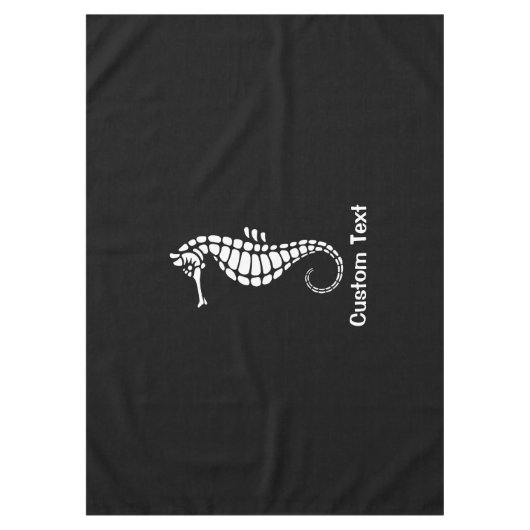 Seepferd White Tischdecke (Vorderseite)