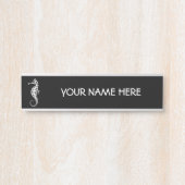 Seepferd White Türschild (Vorderseite )