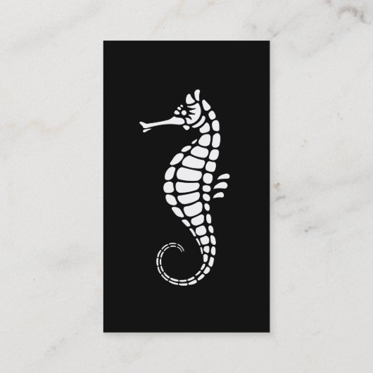 Seepferd White Visitenkarte (Rückseite)