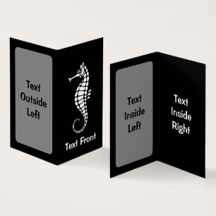 Seepferd White Visitenkarten