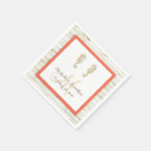 Seepferd Whitealkaal Wood Beach Wedding Napkin Serviette (Ecke)