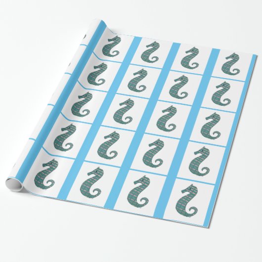 Seepferd-Wrapper Geschenkpapier (Ungerollt)