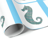 Seepferd-Wrapper Geschenkpapier (Rolleneckpunkt)