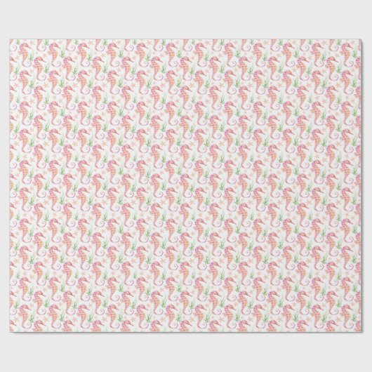 Seepferd Wrapping Paper Geschenkpapier (Flach)